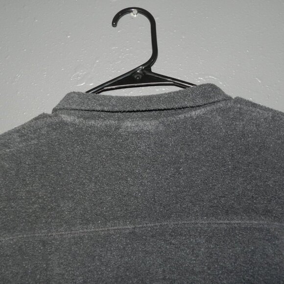 Soft Surroundings Womens Dark Grey Mid Button Fleece Pullover Sweater Size PM - Picture 7 of 8